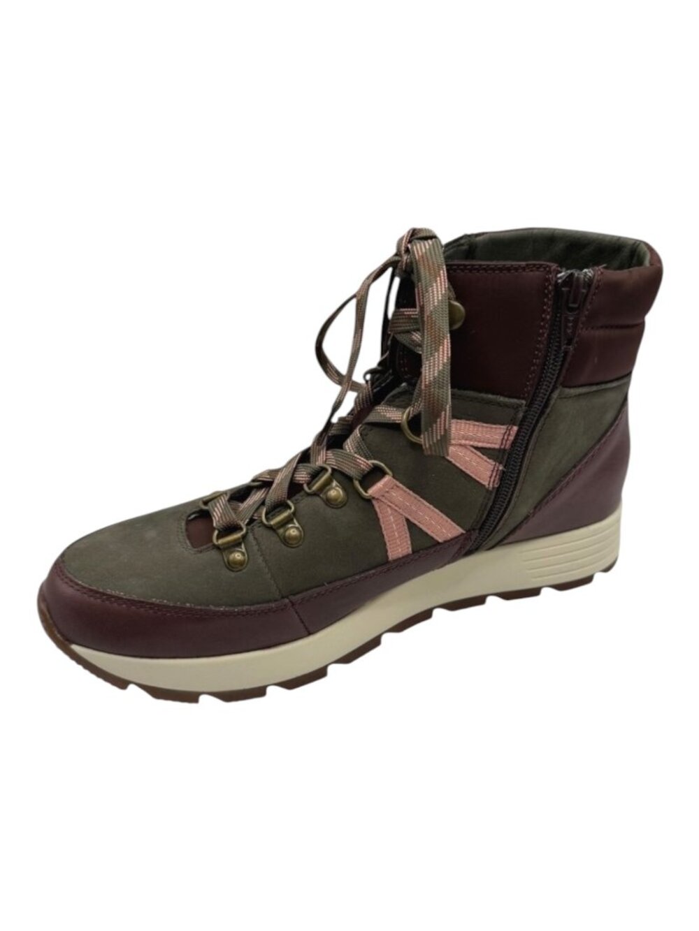 Alex Marie Boots Women 9 Green Thayla Leather Nubuck Lace Up Hiker Ankle Booties